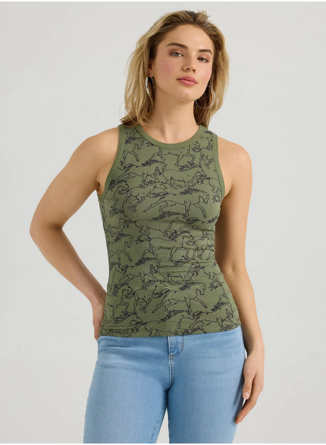 Printed Slim Goddess Tank