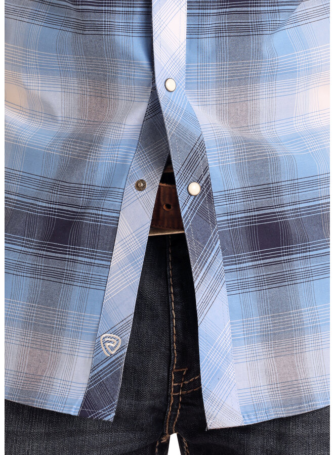 Men's 5857 Plaid Long Sleeve Snap