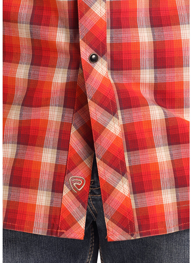 Men's 5864 Plaid Dobby Long Sleeve Snap