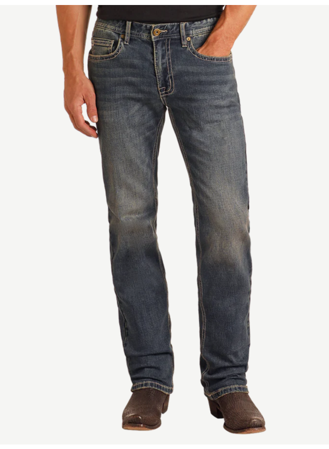 Men's Hooey Slim Fit Rope Stitch Straight Leg Jeans