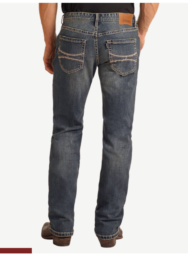 Men's Hooey Slim Fit Rope Stitch Straight Leg Jeans