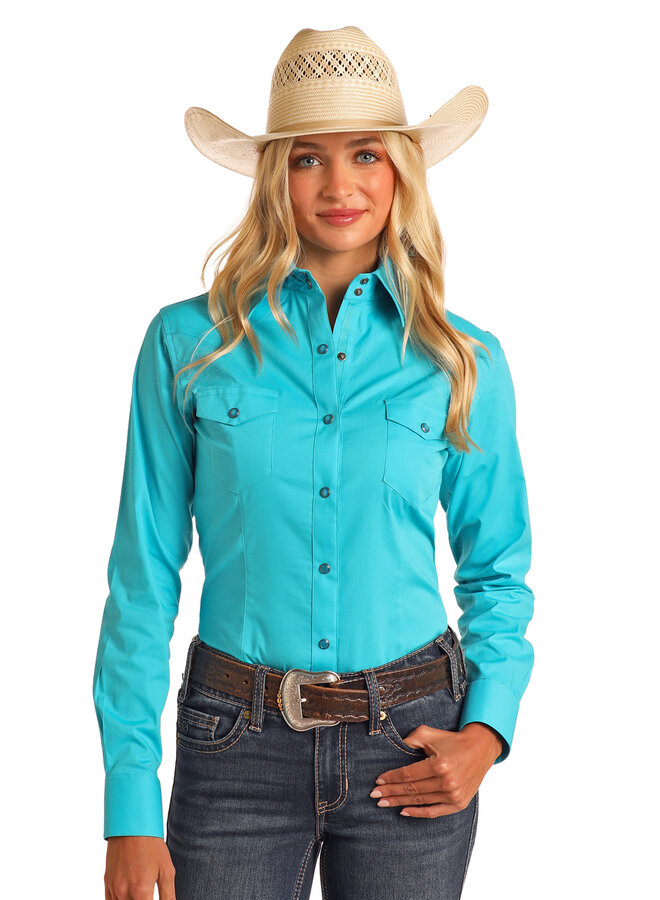 06119 Peacock Long Sleeve Snap Shirt