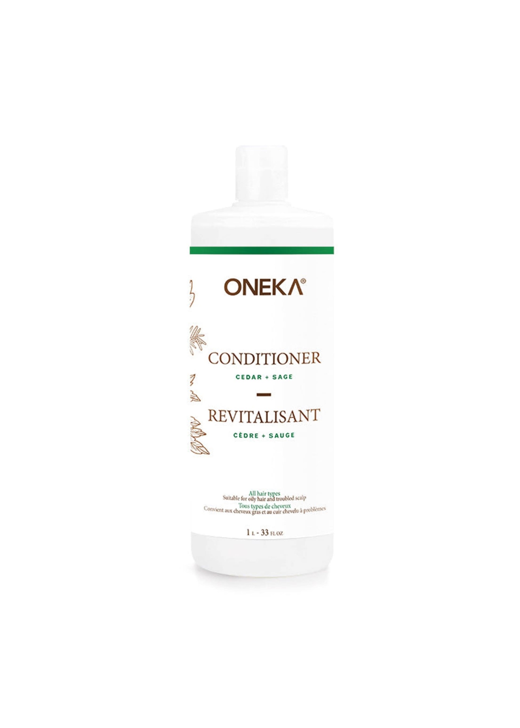 Oneka Revitalisant Cèdre & Sauge 500 ml - 16 oz