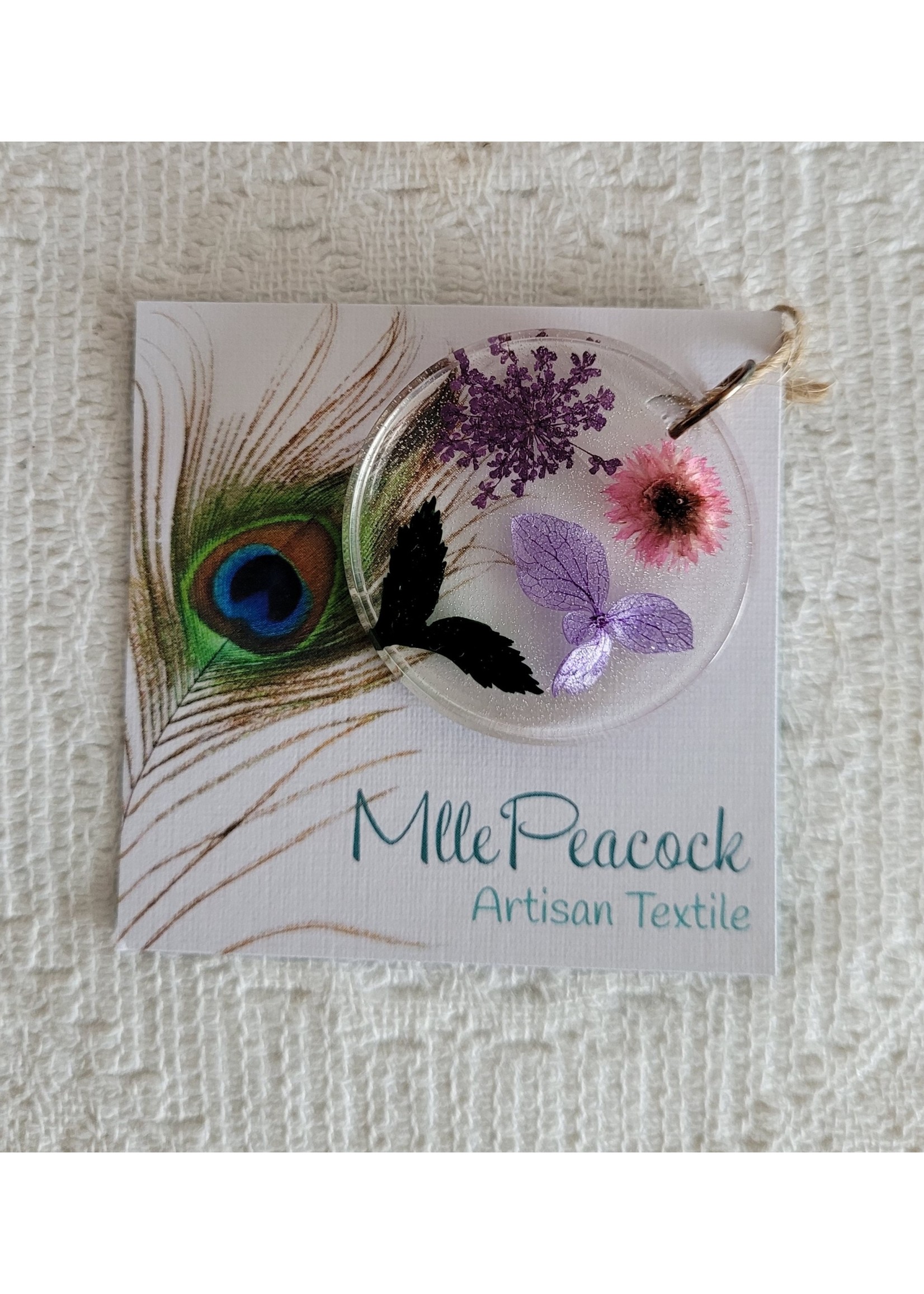 MllePeacock Ornements/Charms de résine et fleurs sauvages