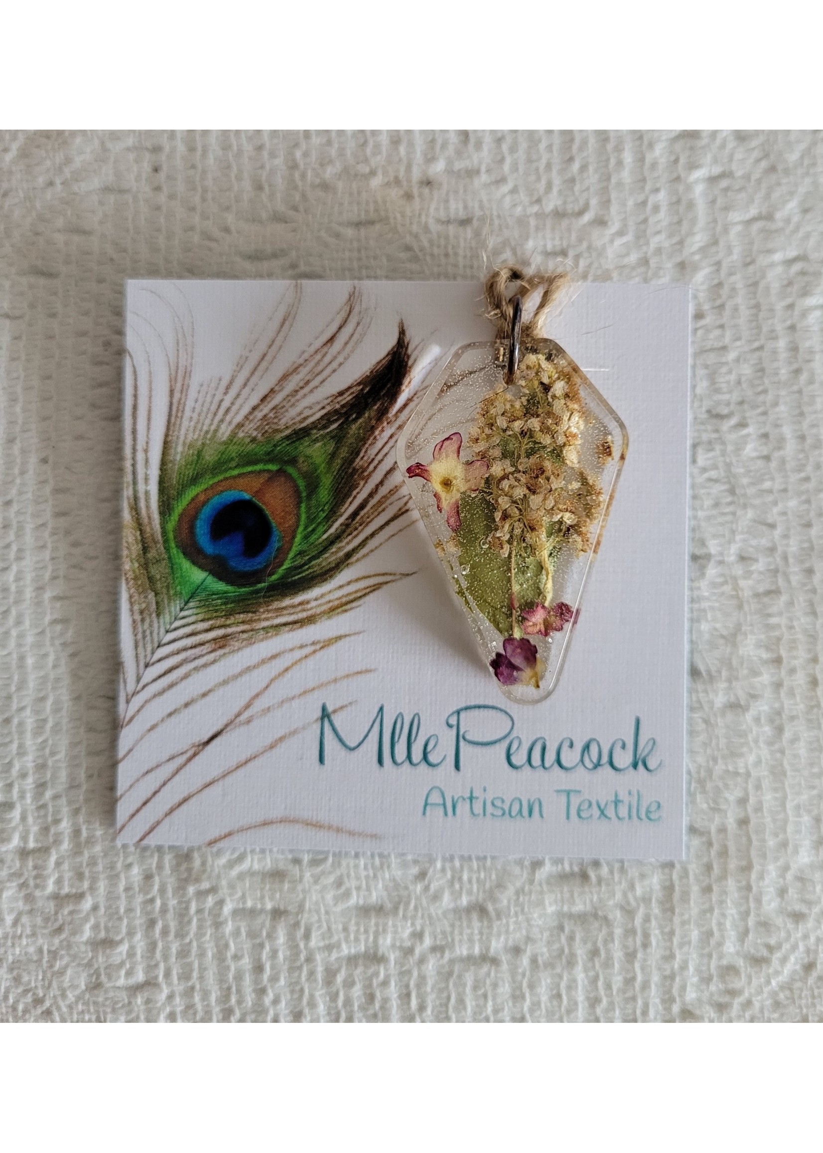 MllePeacock Ornements/Charms de résine et fleurs sauvages