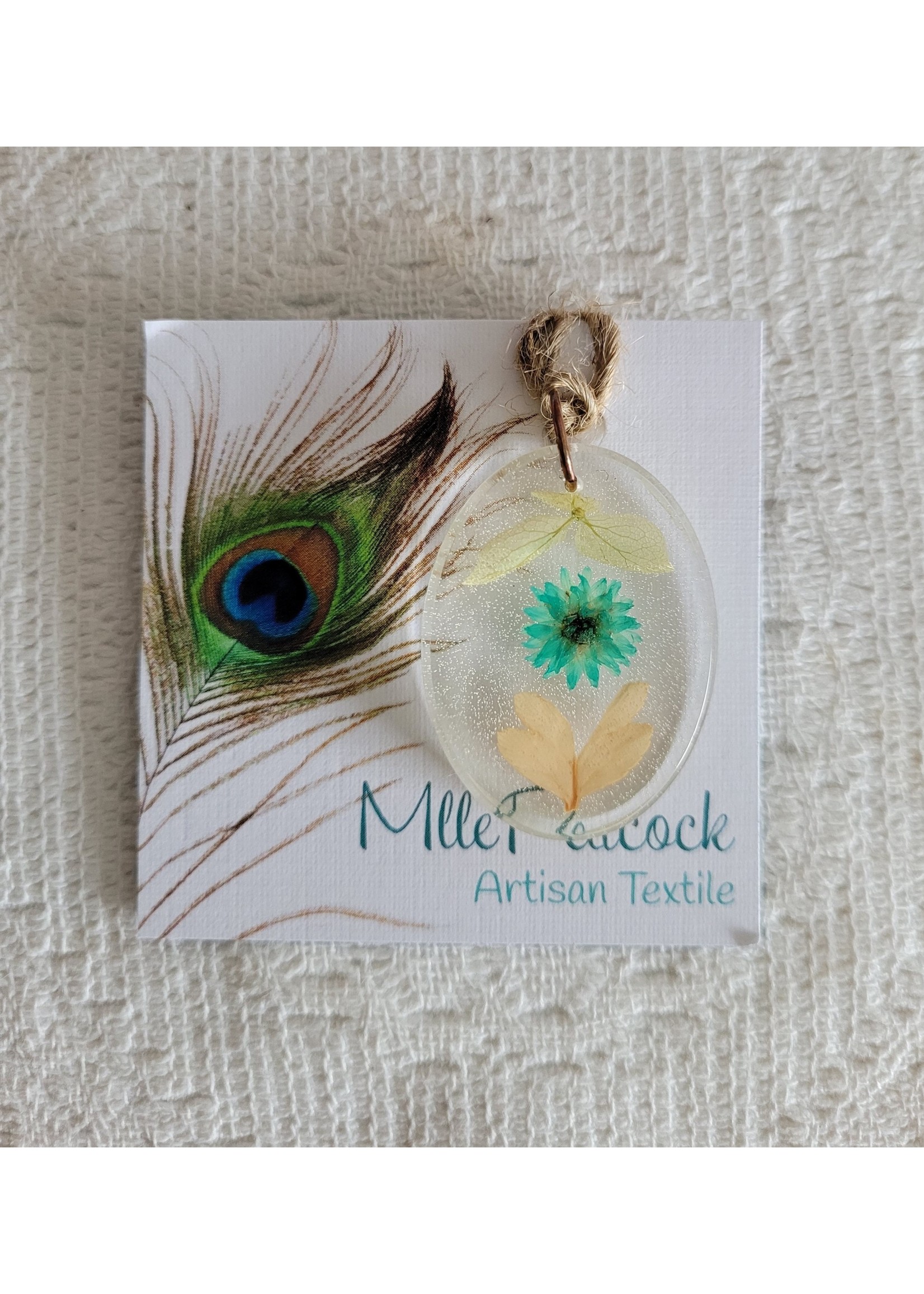 MllePeacock Ornements/Charms de résine et fleurs sauvages