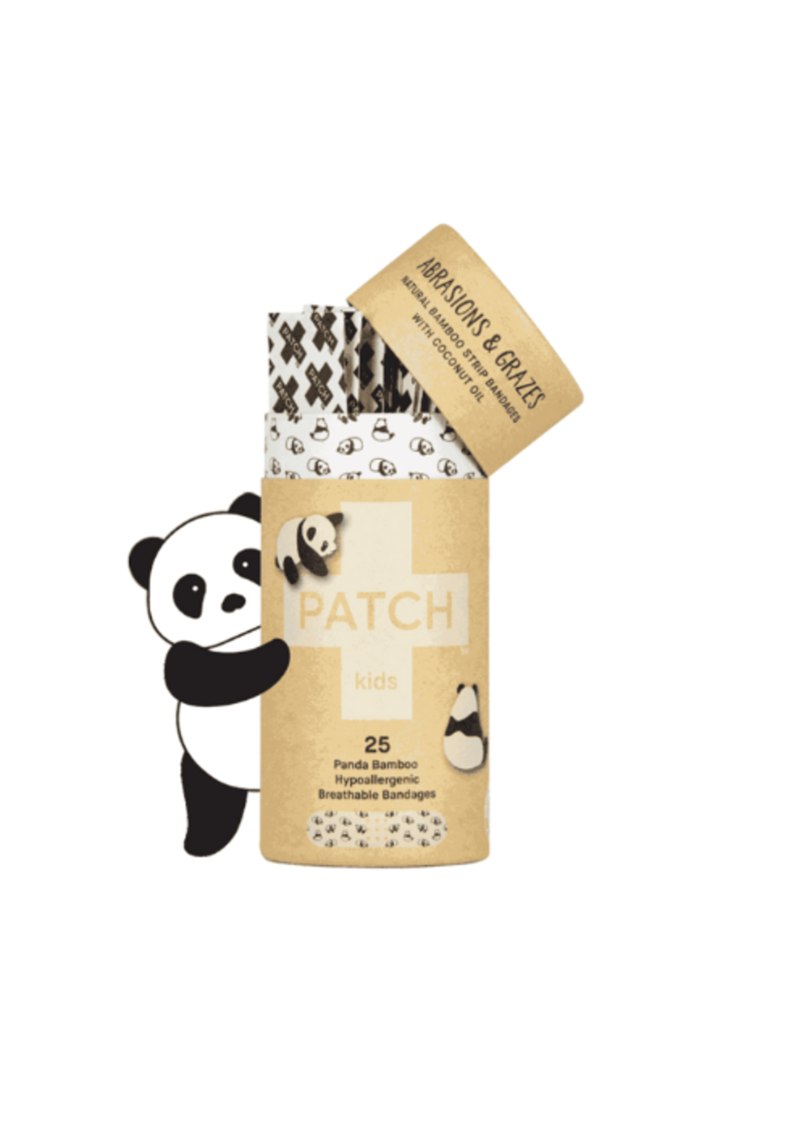 Patch Pansements naturels & biodégradables en bambou pqt 25 (panda)