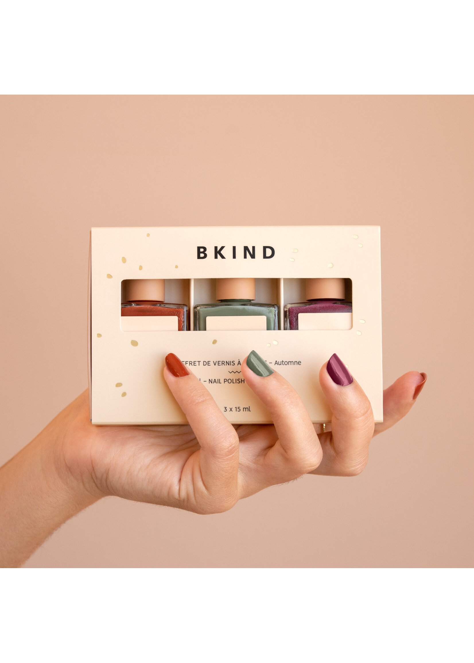 Bkind Coffret vernis  BKIND collection automne 3x15ml