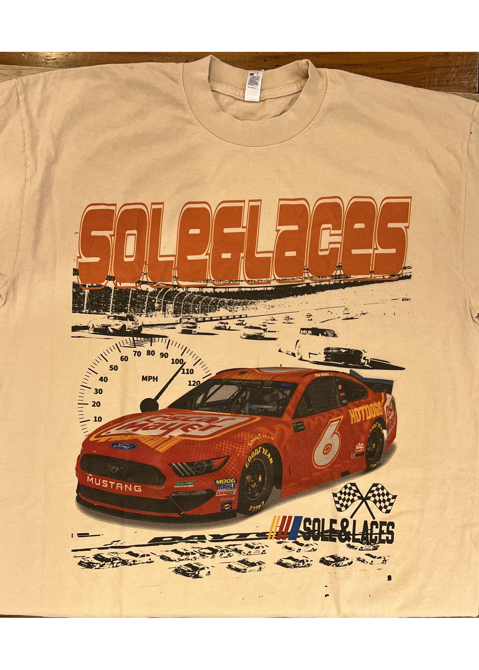 Sole and Laces Tee Nascar Tan