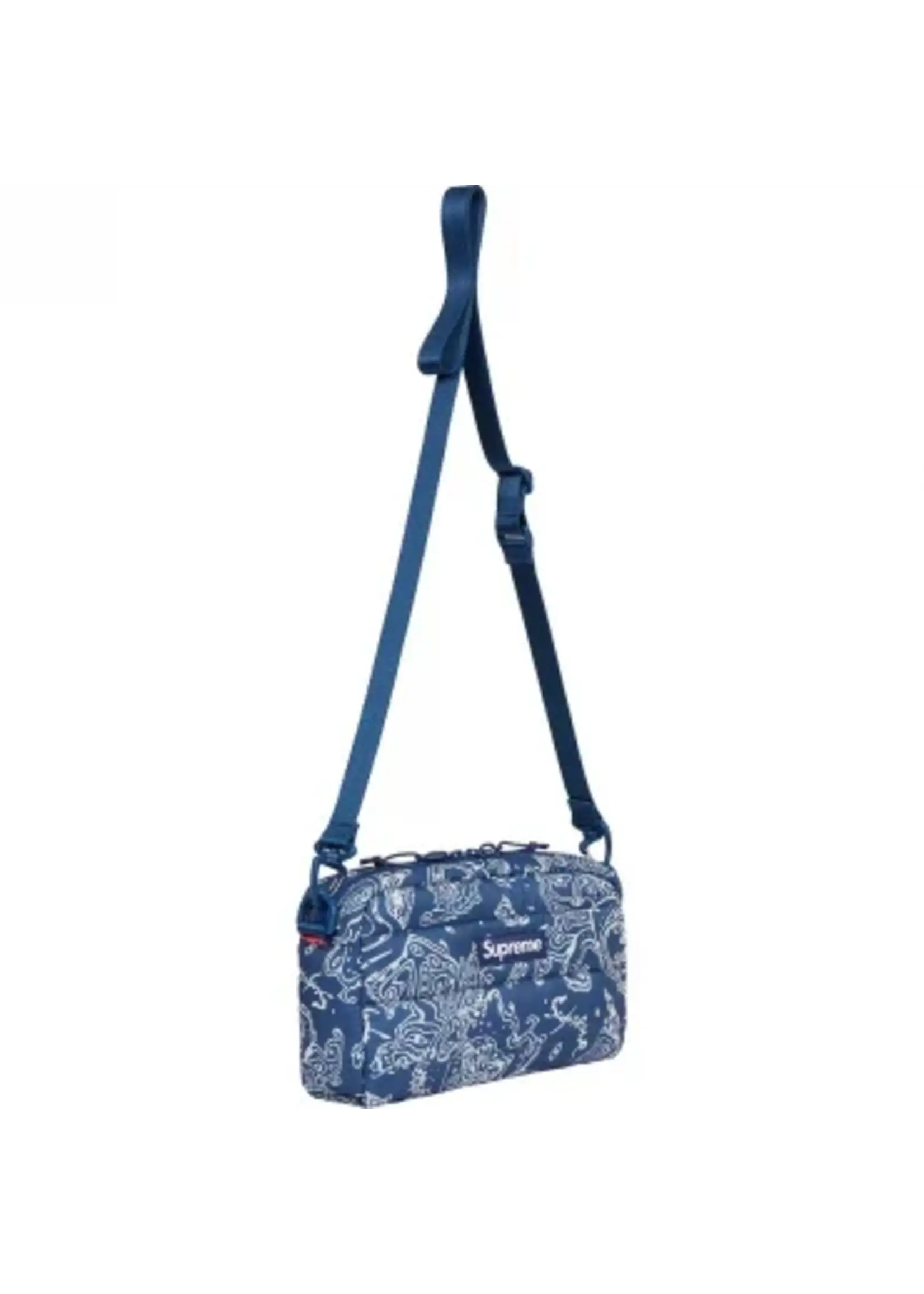 Supreme Puffer Side Bag Blue Paisley