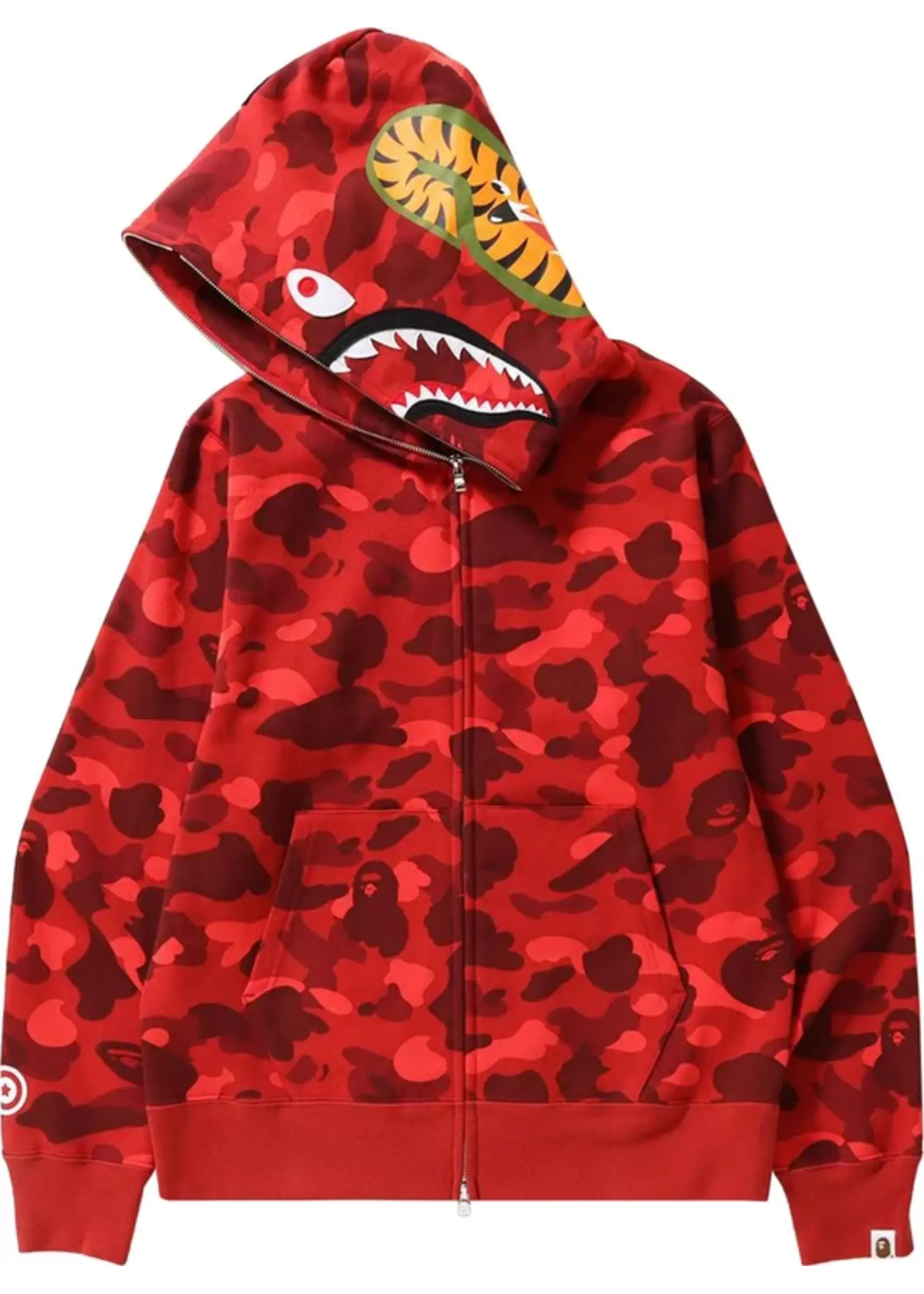 Bape Shark Hoodie Red Camo