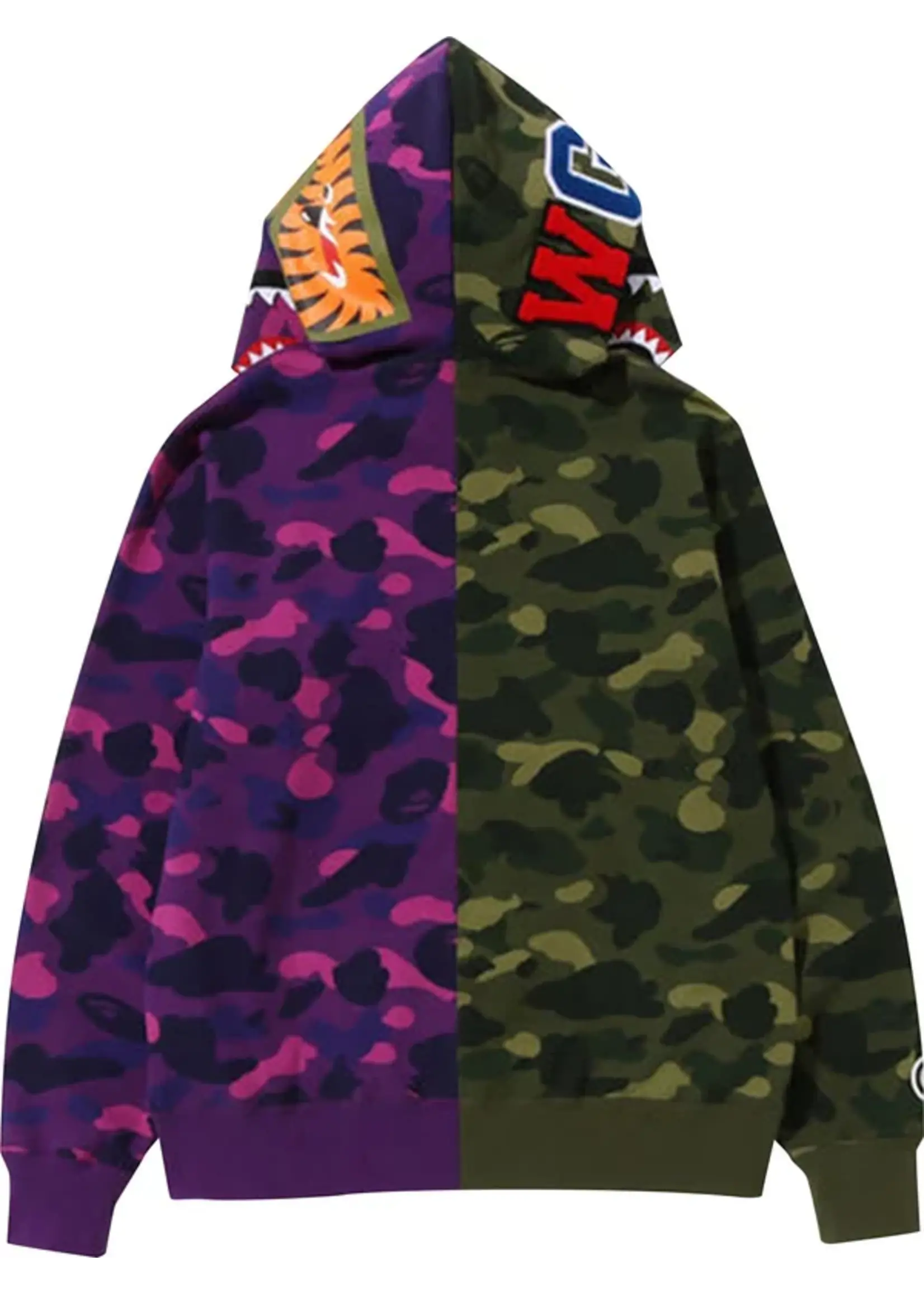 Bape Shark Hoodie Green/Purple Split