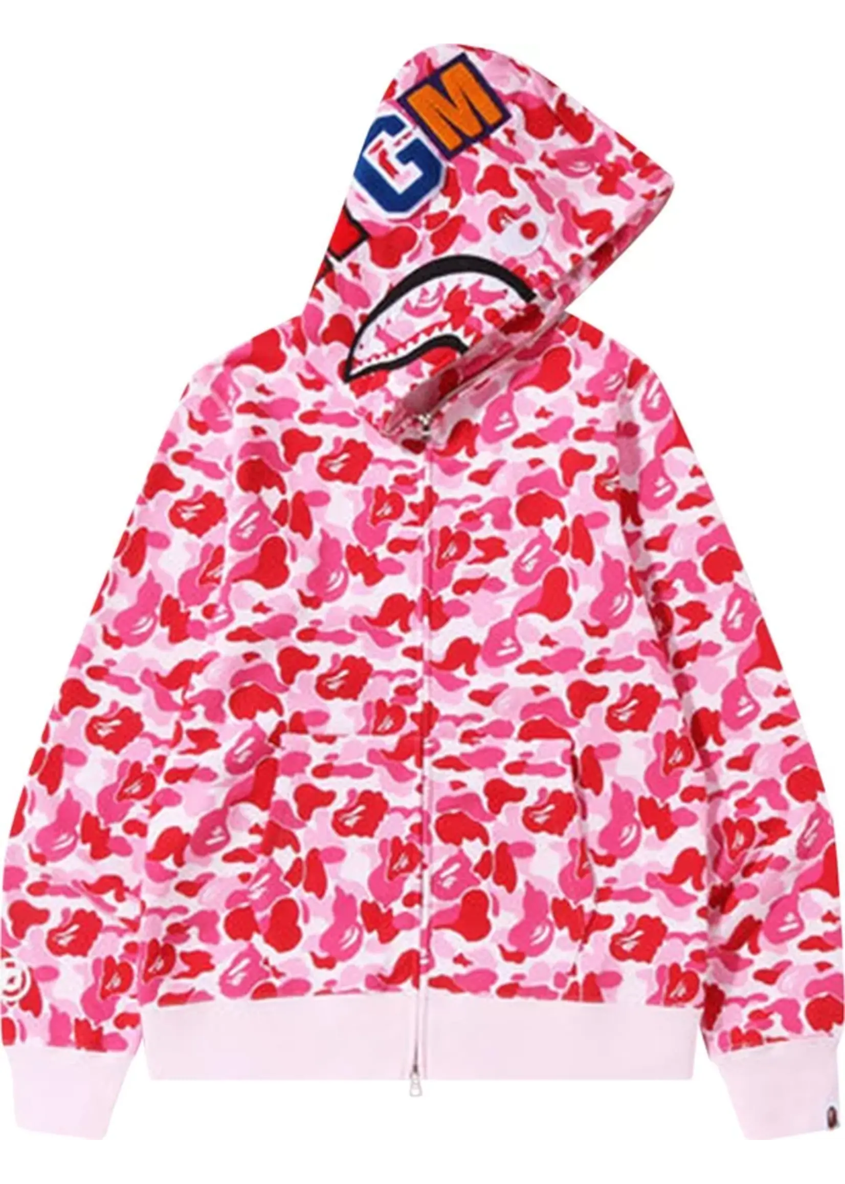 Bape Shark Hoodie Baby Pink Camo