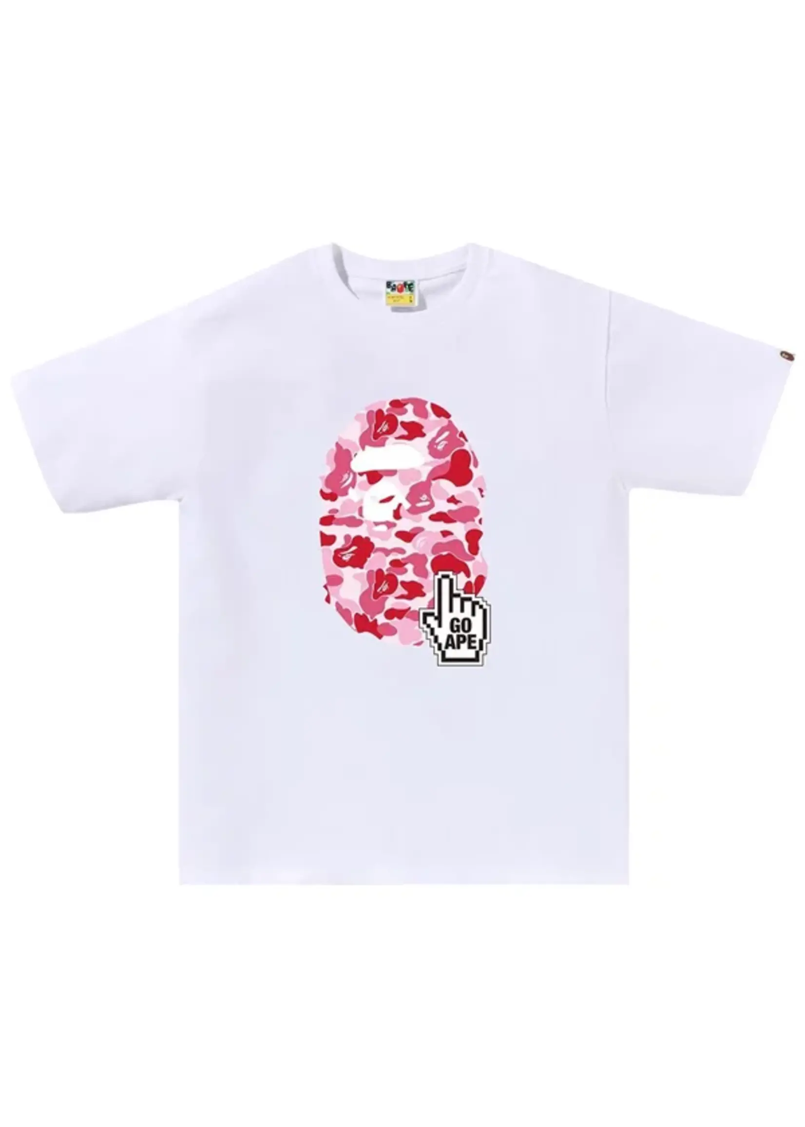 Bape Tee ABC Pink Camo Clicker White