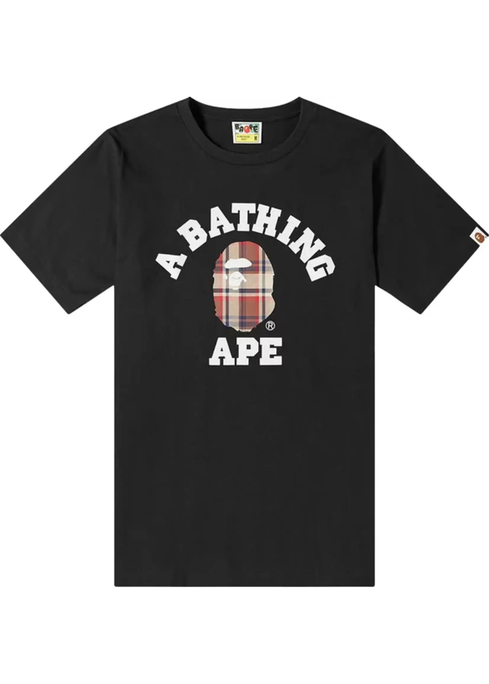 Bape Tee College Burberry Black