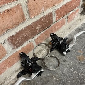 Shimano XT Dual Control Levers For Hydraulic Brakes W/ Hoses & Cables
