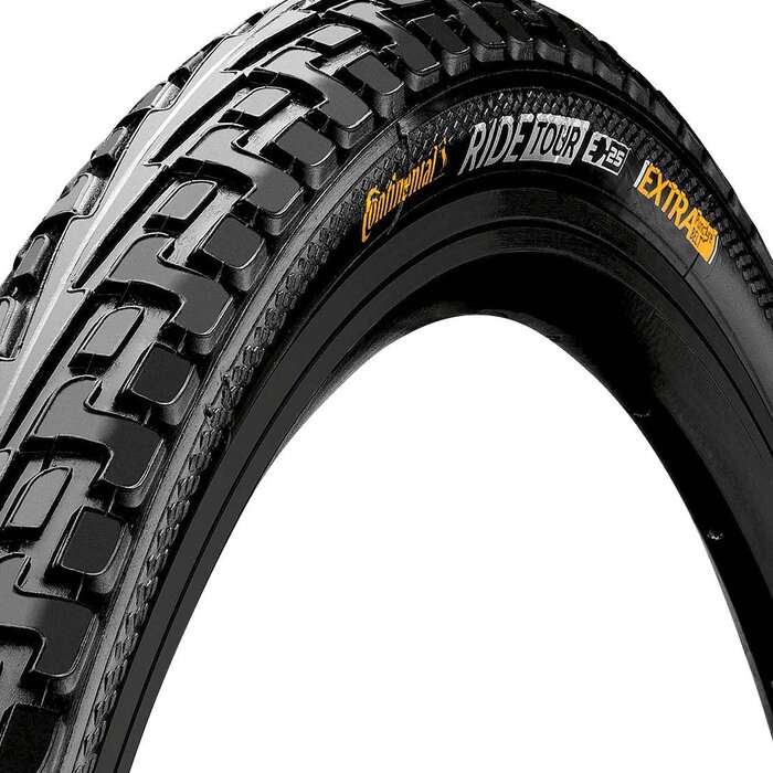 Continental Continental Ride Tour Tire - 700 x 28, Clincher, Wire, Black, ExtraPuncture Belt, E25