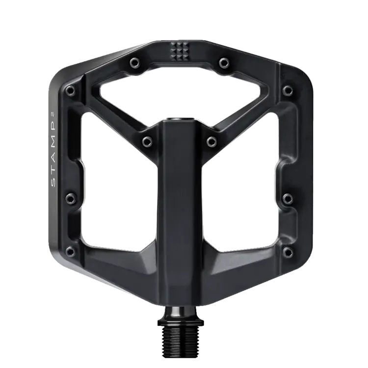 crankbrothers, STAMP 2 Small, Pédales plateformes, Corps: Aluminium, Axe: Cr-Mo, 9/16'', Noir, Paire
