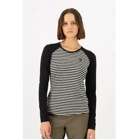 Mons Royale Chandail à manche longue Raglan Mr Stripe /noir