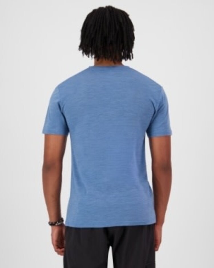 Mons Royale Mens Zephyr Merino Tencel T-Shirt Steel blue