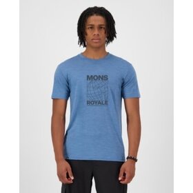 Mons Royale Mens Zephyr Merino Tencel T-Shirt Steel blue