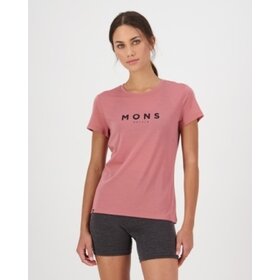 Mons Royale Womens Icon Merino Claaics T-Shirt Canyon Rose L