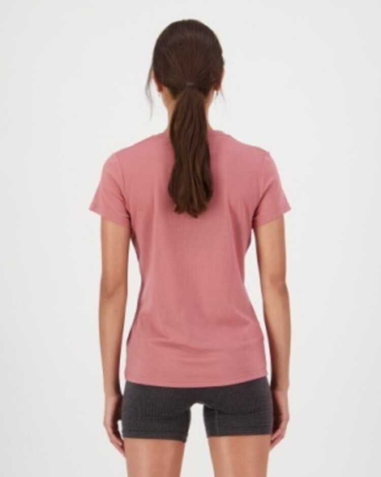 Mons Royale Womens Icon Merino Claaics T-Shirt Canyon Rose L