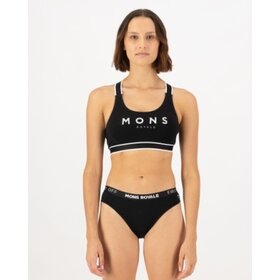 Mons Royale Womens Stella Merino X-Back Bra Black
