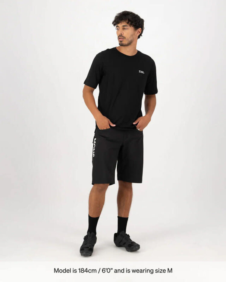 Mons Royale Mens Diversion Merino Trail Shorts Black
