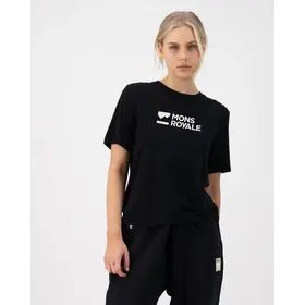 Mons Royale Womens Icon Merino T-Shirt Black