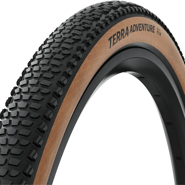 Continental Continental Terra Adventure Tire - 700 x 45 / 29 x 1.75, Tubeless, Folding, Black/Transparent, Grip, Trail Casing, E25