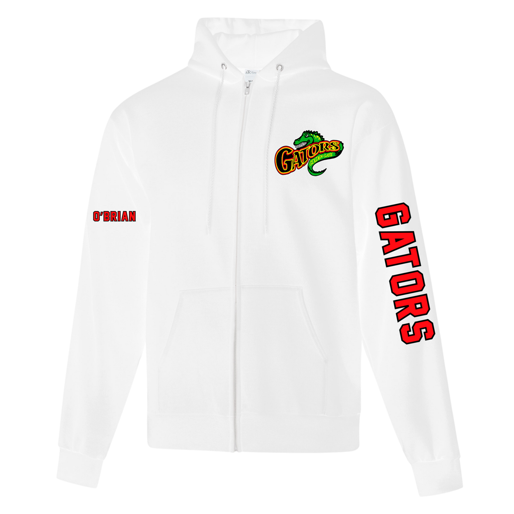 Golden Gate 2026 Gator Zip Up Hoodie with Name
