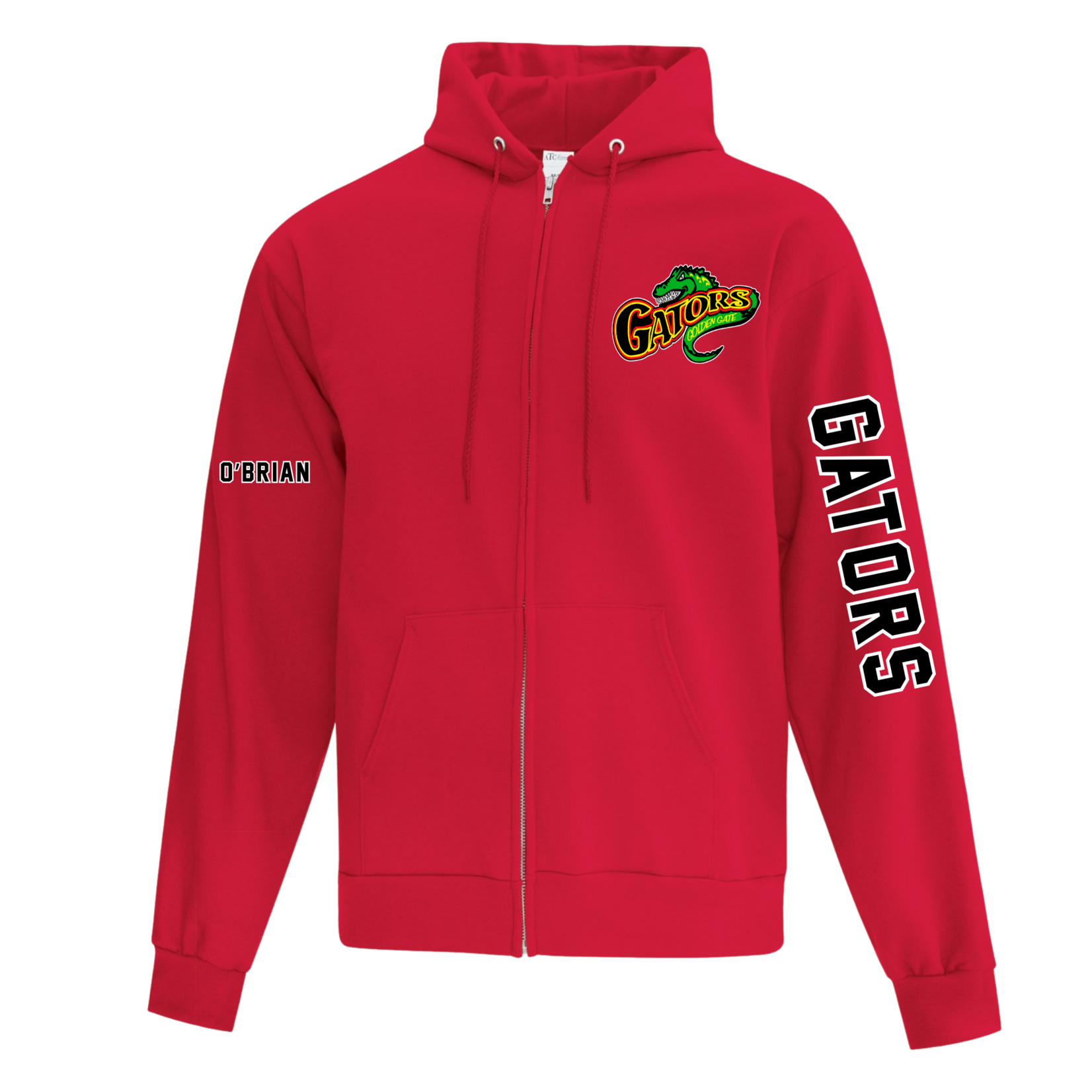 Golden Gate 2026 Gator Zip Up Hoodie with Name
