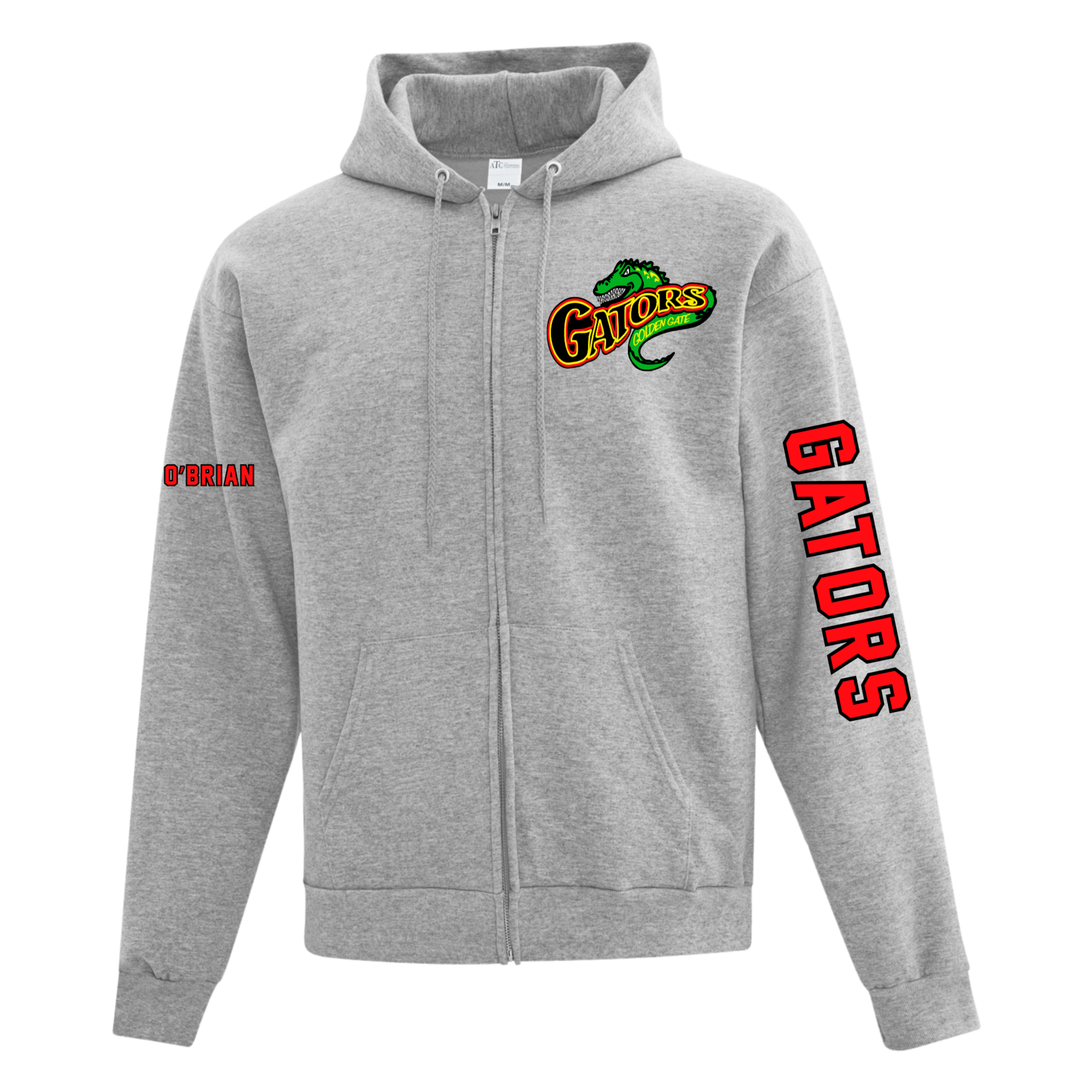 Golden Gate 2026 Gator Zip Up Hoodie with Name