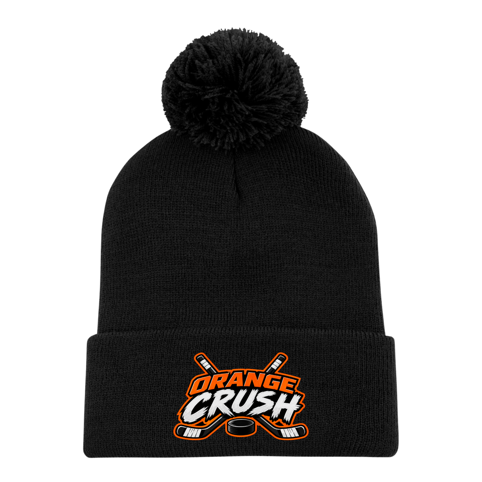Orange Crush Hockey Orange Crush Pom Pom Toque