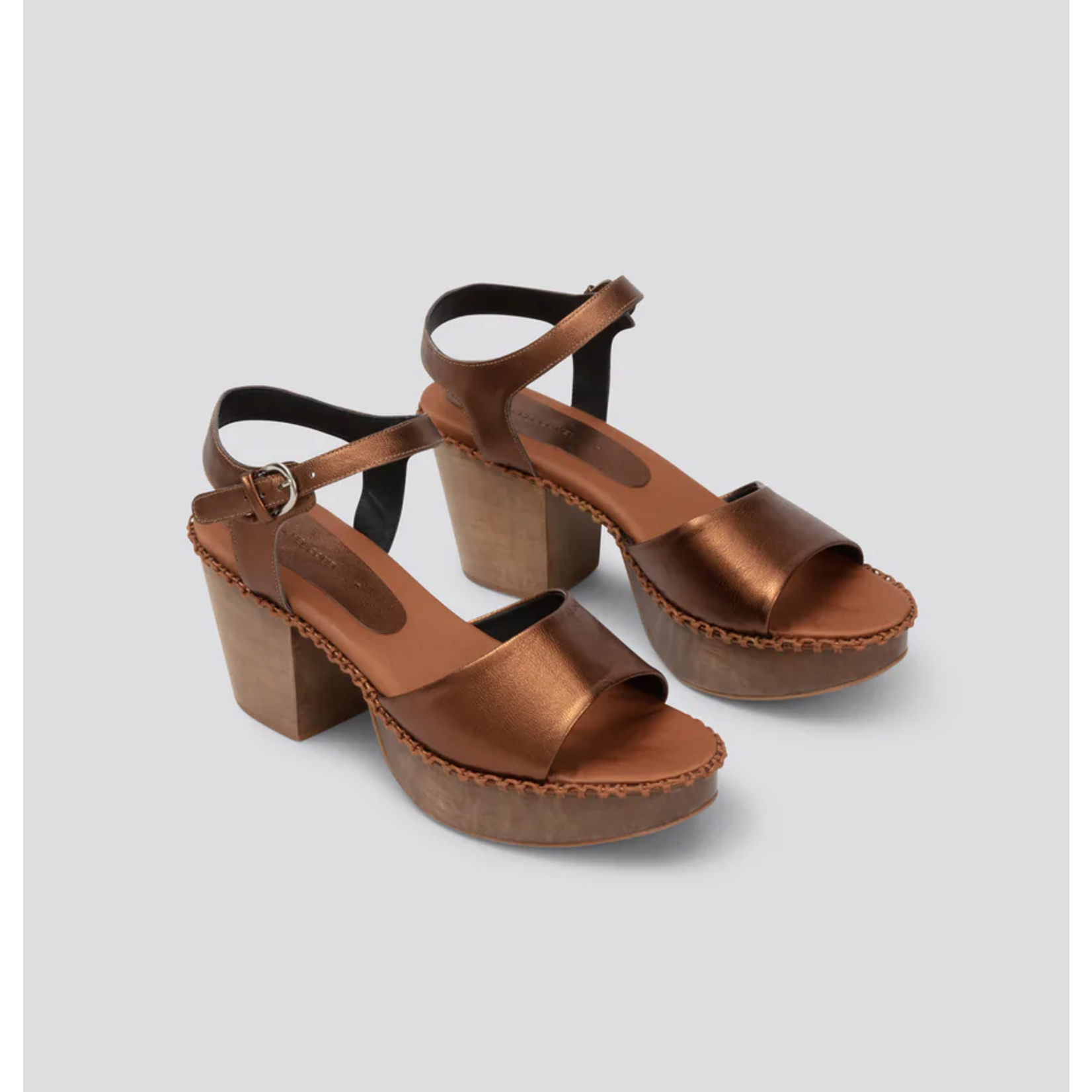 Surkova Bronze Gold Matte Block Heel Sandals Open Toe Platform Summer Dress  Shoes Lace-up Block Heels Eevning Shoes Size46