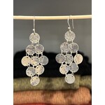 DeNev 9 Coin Sterling Silver Chandelier Earrings