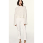 AMO Chloe Crop Released Hem in Winter White