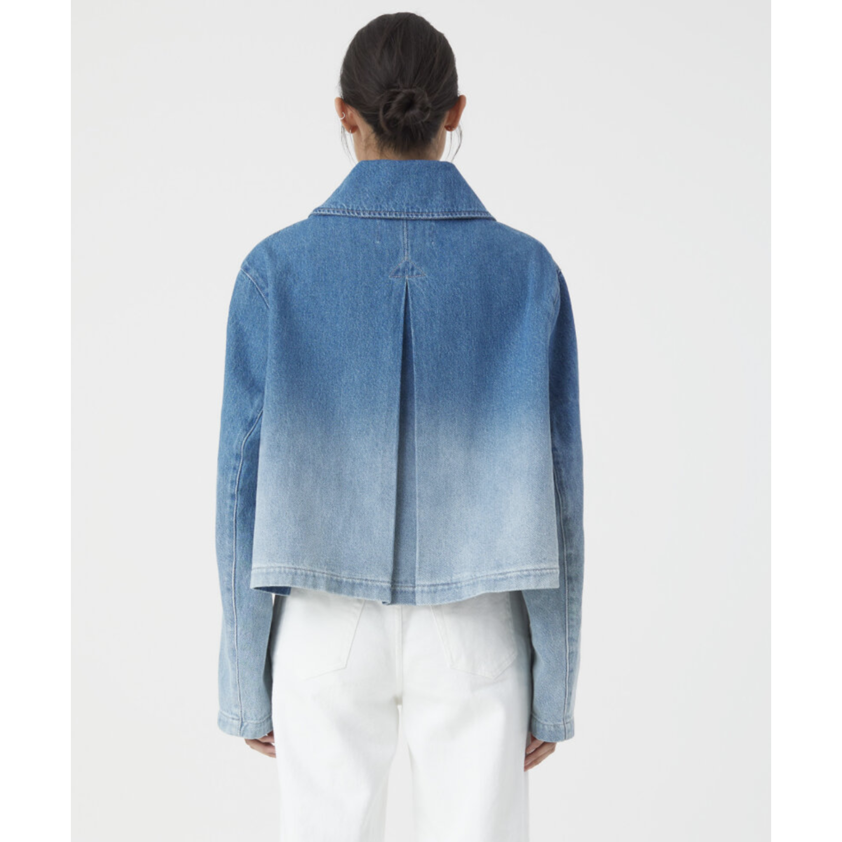 Closed Cropped Ombre Denim Jacket