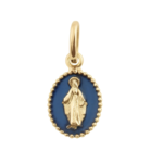 Gigi Clozeau Yellow Gold and Midnight Resin Madone Pendant