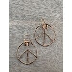 DeNev X-Small 14kt Rose Gold Vermeil Peace Sign Earrings