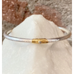 Sterling Silver Diamond/18k Gold Blob Cuff