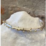 Silver and Gold "Bumpy" Cuff Bracelet