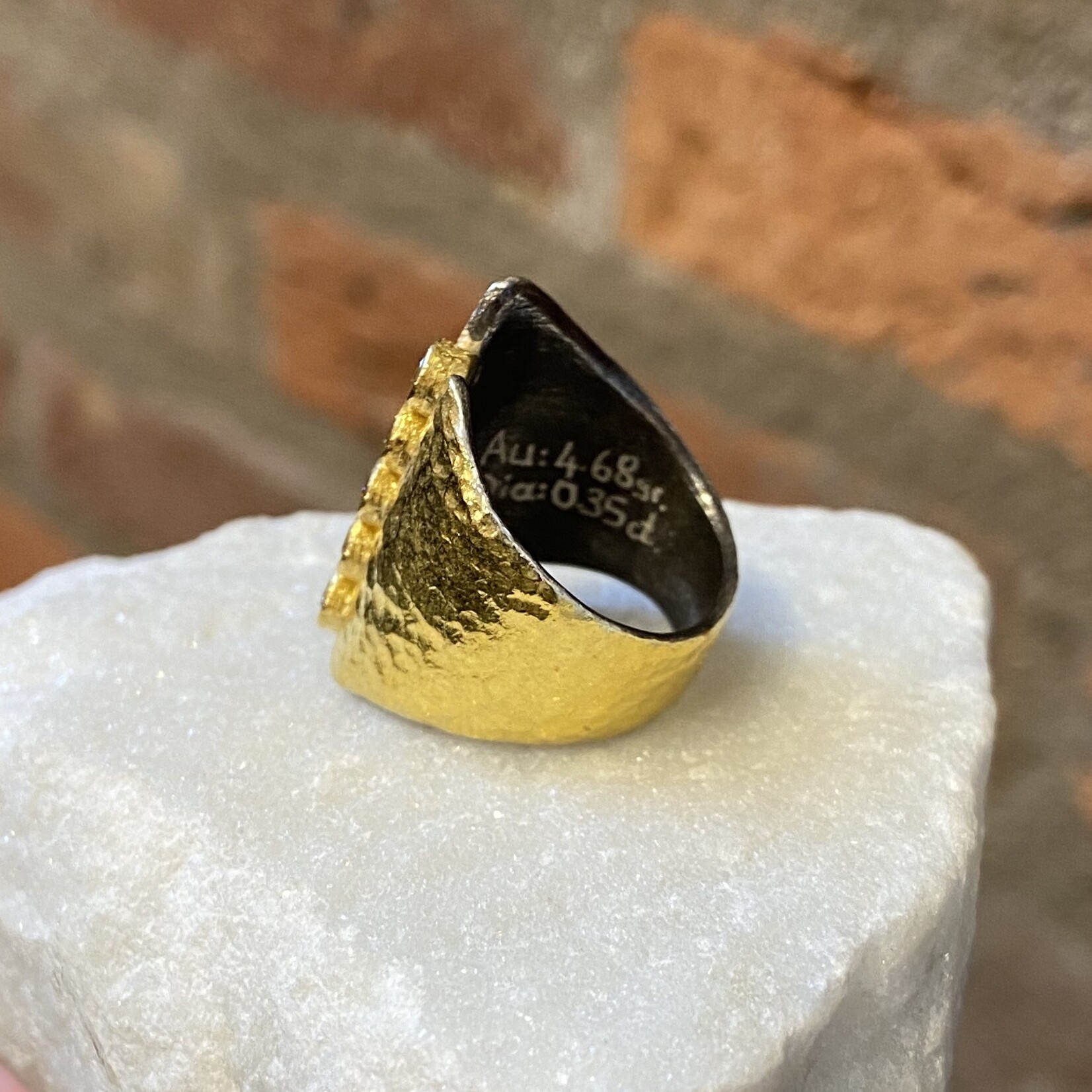 ARA Collection 5 Diamond and 24k Gold Assymetrical Ring