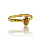 ARA Collection 24k Gold Orange Sapphire Stacking Ring (size 6.25)