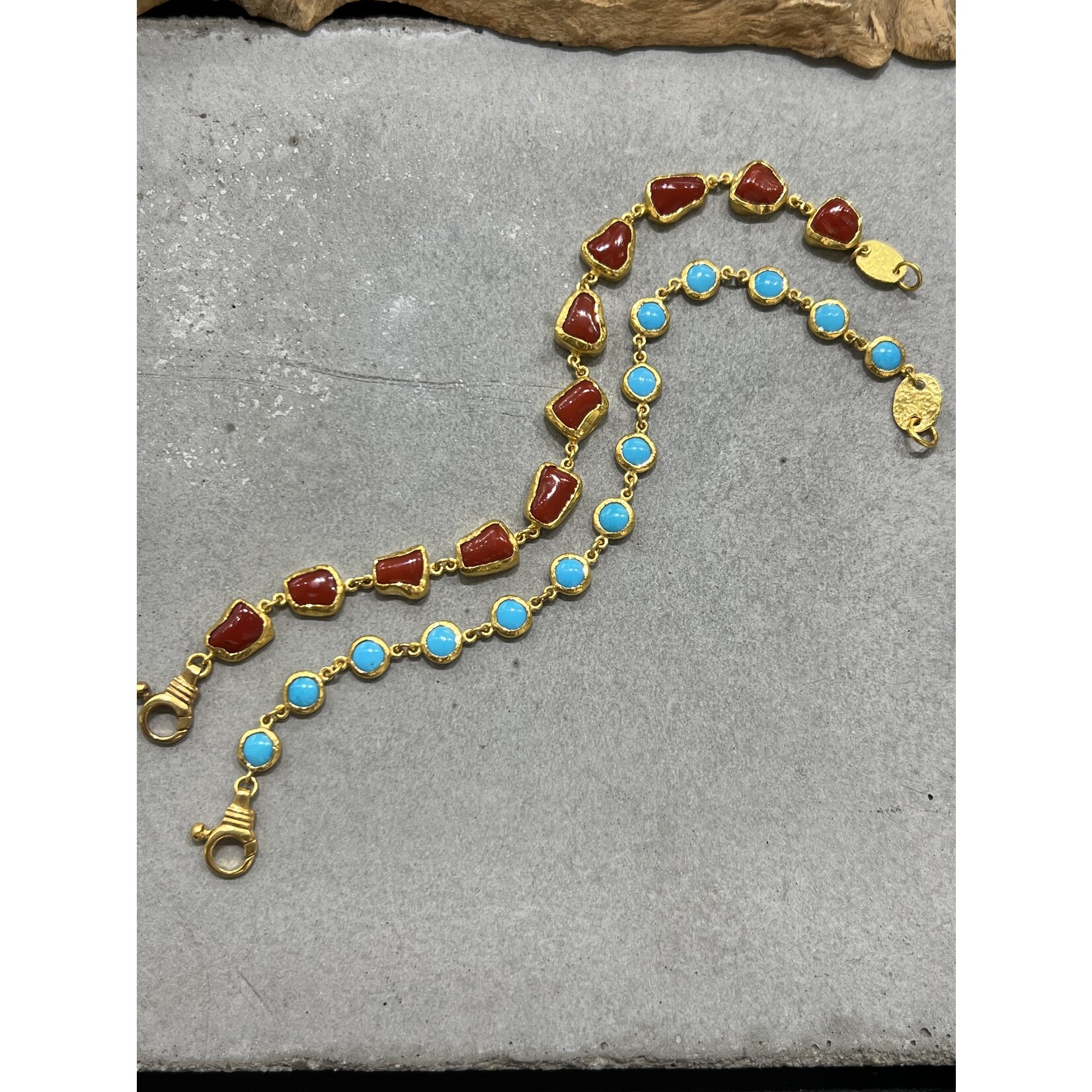 ARA Collection 24k Gold  and Coral Bracelet