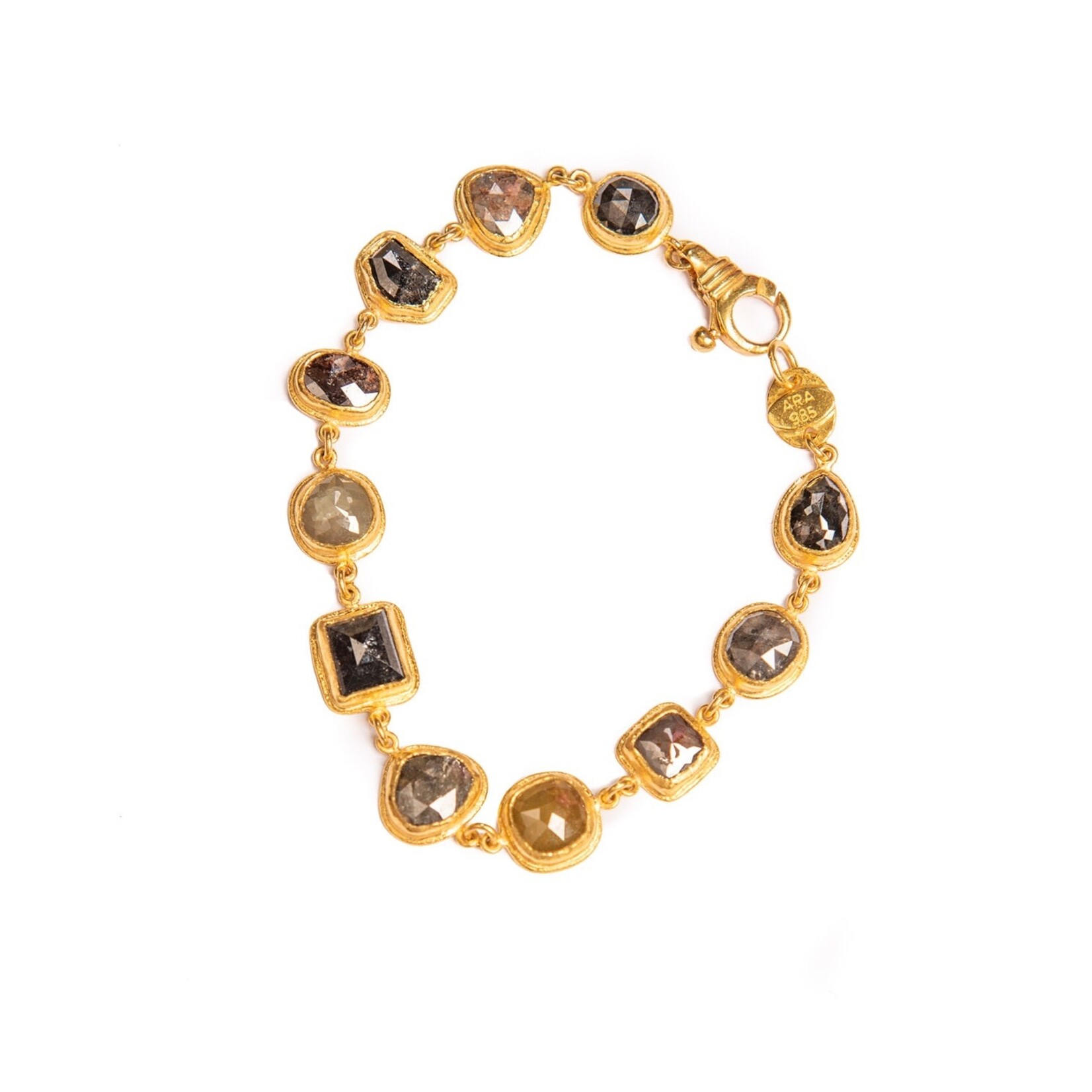 ARA Collection Raw Diamond and 24k Gold Bracelet