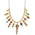 ARA Collection Semi-Precious Stone and 24k Gold Statement Necklace