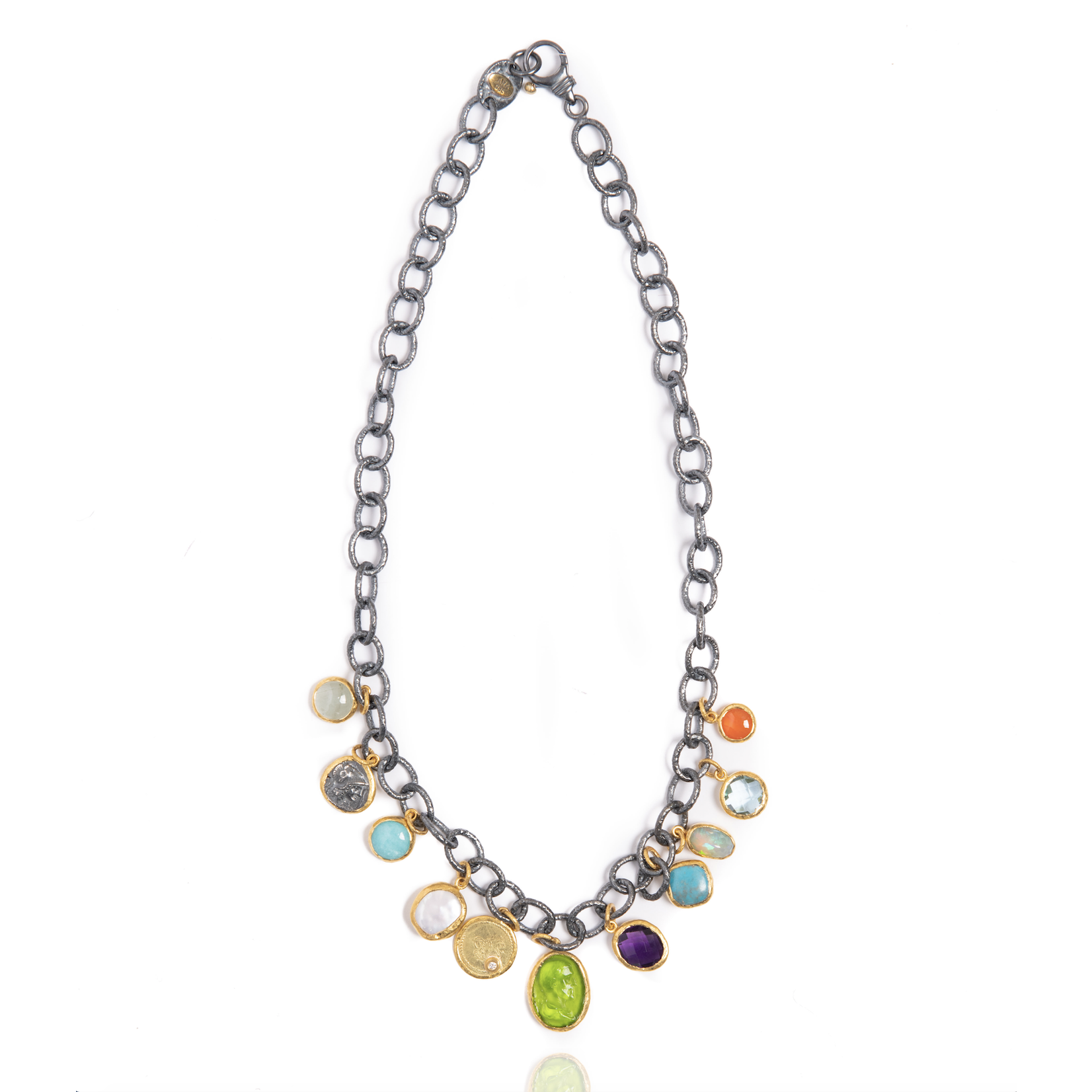 ARA Collection Multi-Charm and 24kt Gold Necklace