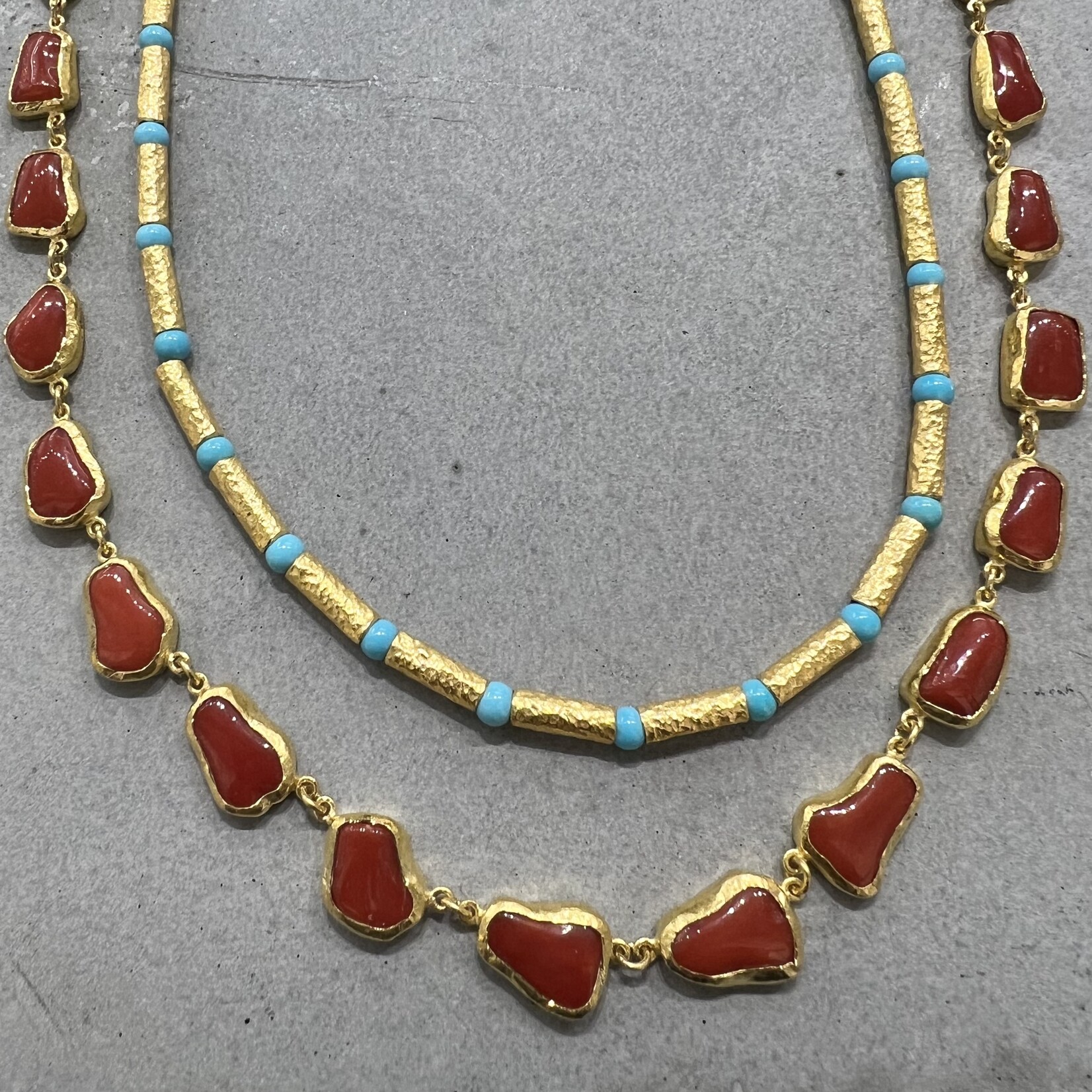 ARA Collection 24k Gold & Coral Necklace
